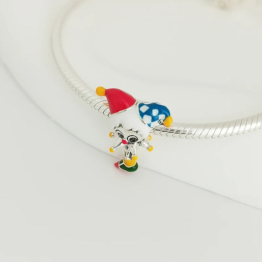 Sterling 925 Silber Bunte Zirkus Clown Charme