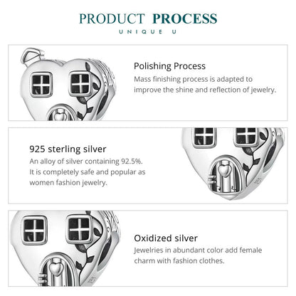 Sterling 925 silver Family Home charm