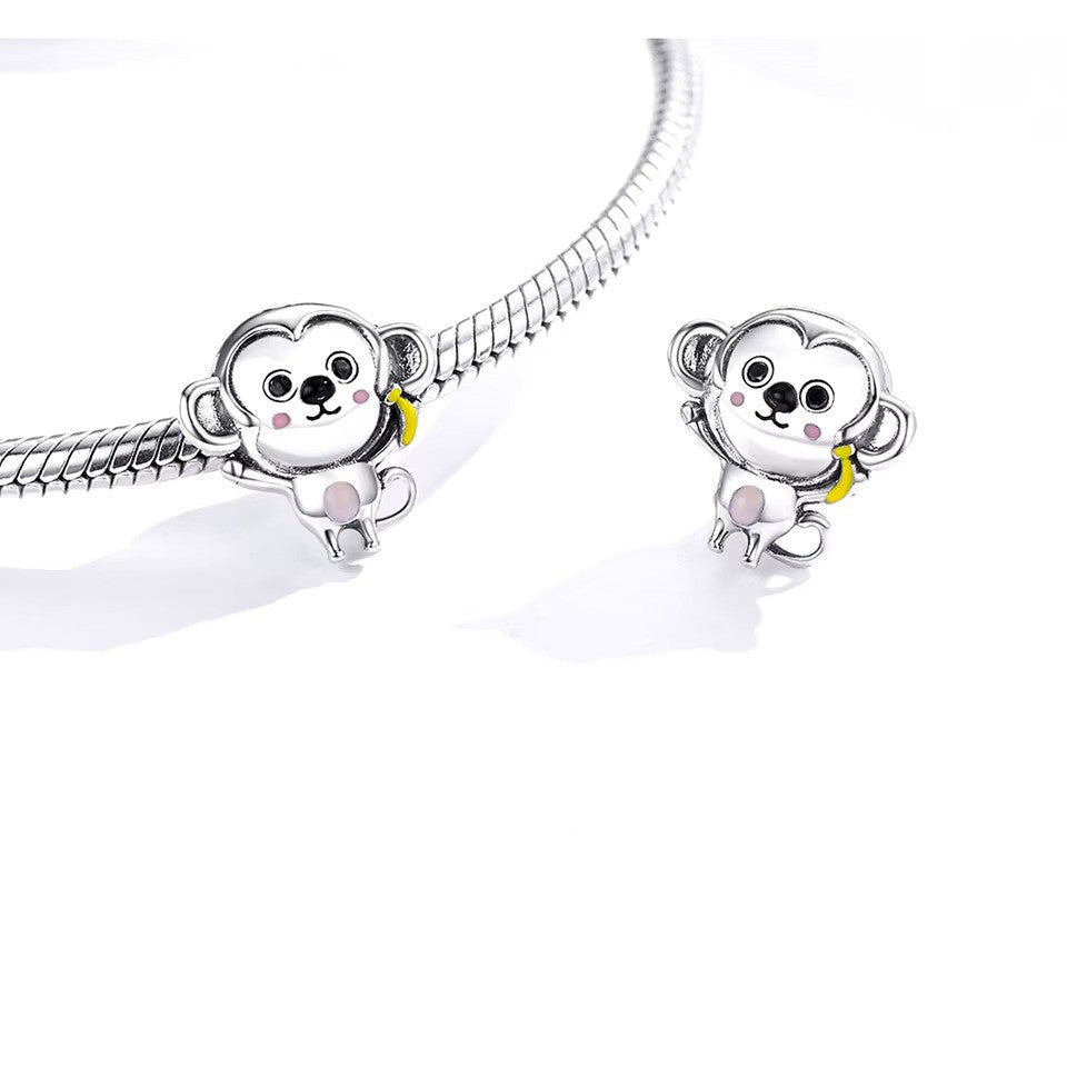 Sterling 925 Silver Little Monkey charm