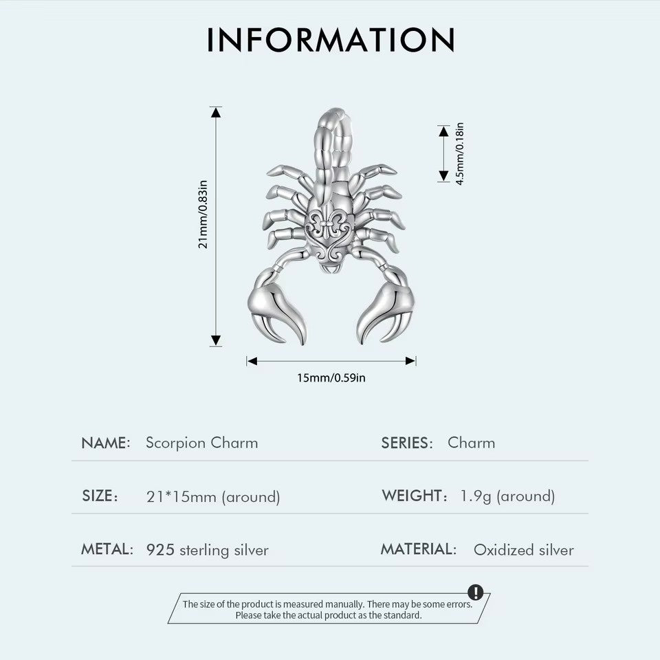 Sterling 925 Silber Skorpion Anhänger