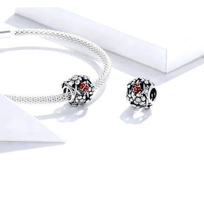 Sterling 925 Silver Garden of Ladybug Charm