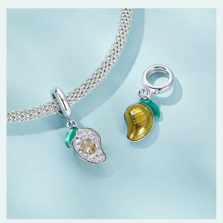 Sterling 925 Silber Mango Charme