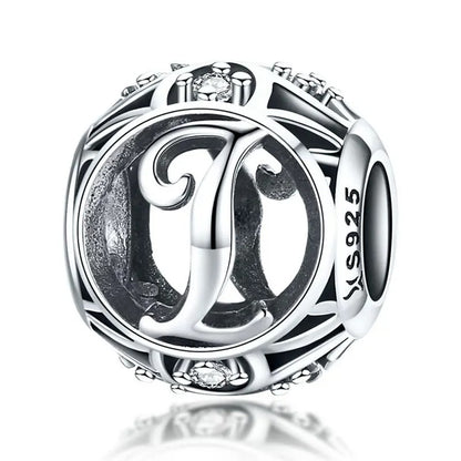 Sterling 925 Silver initials charm- A-Z Alphabets