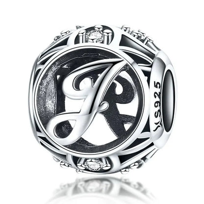 Sterling 925 Silver initials charm- A-Z Alphabets