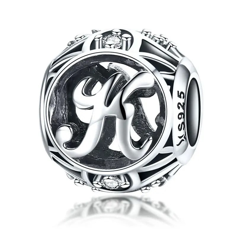 Sterling 925 Silver initials charm- A-Z Alphabets