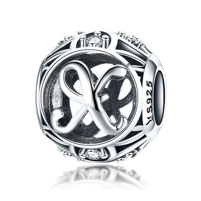 Sterling 925 Silver initials charm- A-Z Alphabets