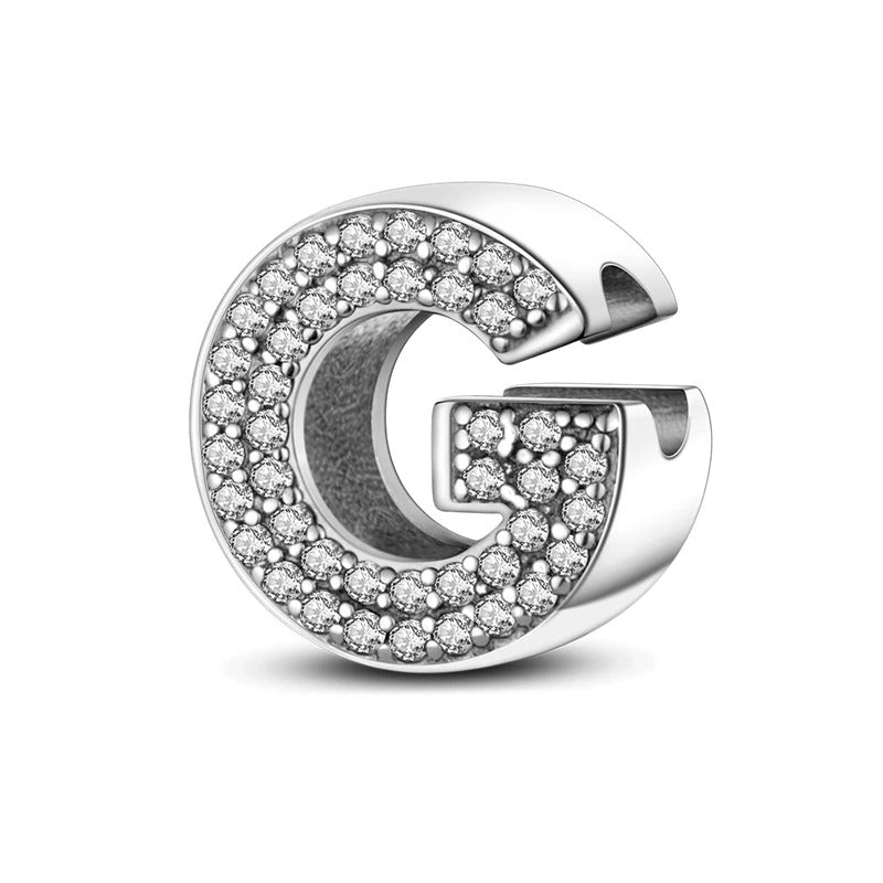 Zweiseitiger Initialen-Charm aus 925er Sterlingsilber