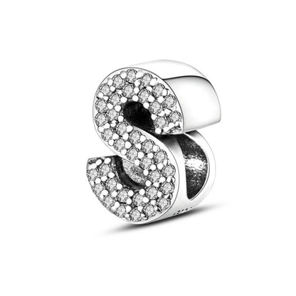 Zweiseitiger Initialen-Charm aus 925er Sterlingsilber