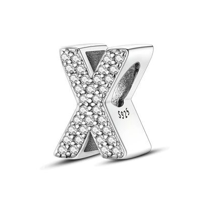 Zweiseitiger Initialen-Charm aus 925er Sterlingsilber