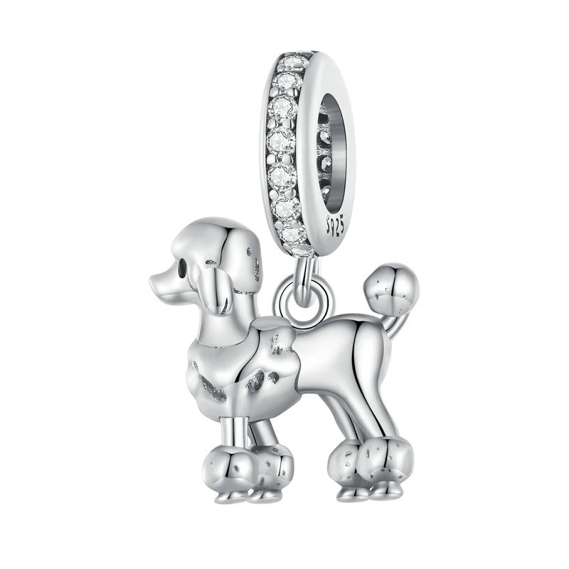 Charm-Anhänger Pudel aus 925er Sterlingsilber