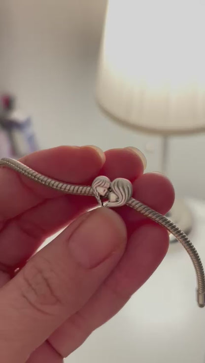 Sterling 925 silver Mother and daughter love Charm