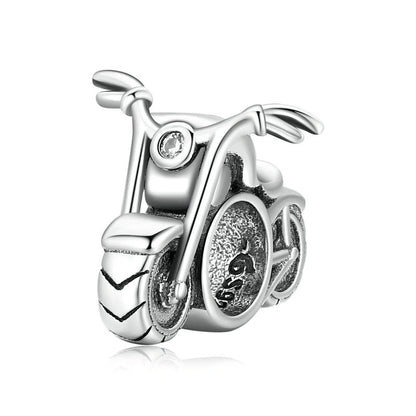 Sterling 925 Silber Vintage Motorrad Charm