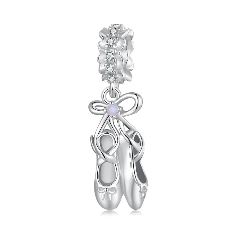 Sterling 925 silver Ballet shoes Charm