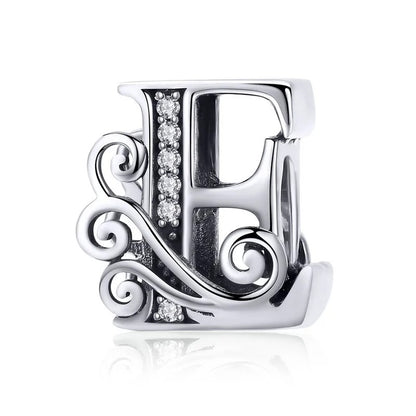 Sterling 925 Silber Initialen Charm Vintage Stil