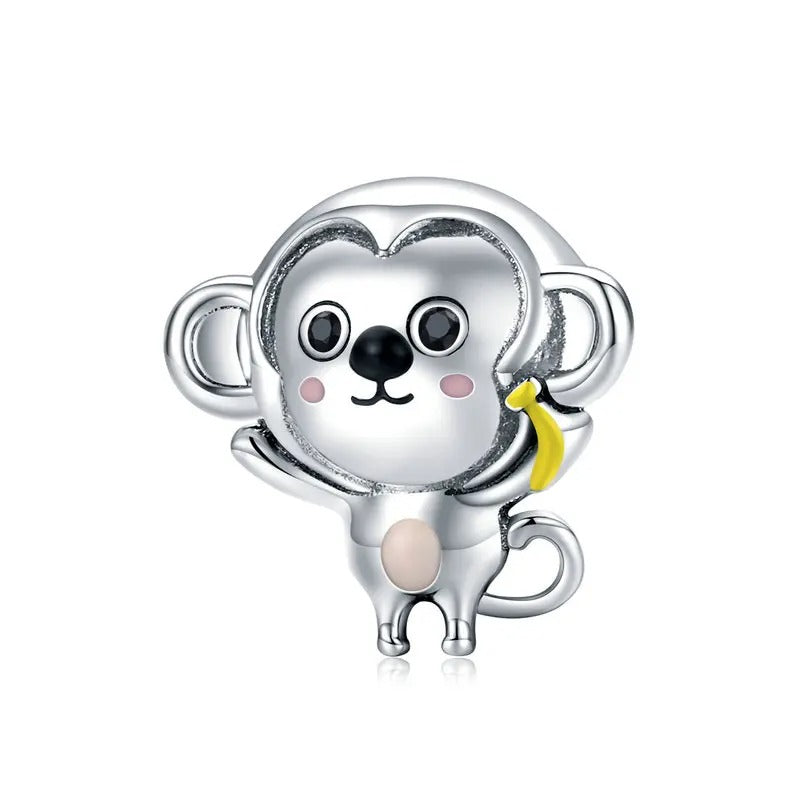 Sterling 925 Silver Little Monkey charm