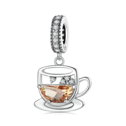 Sterling 925 Silber Tasse Tee Charme