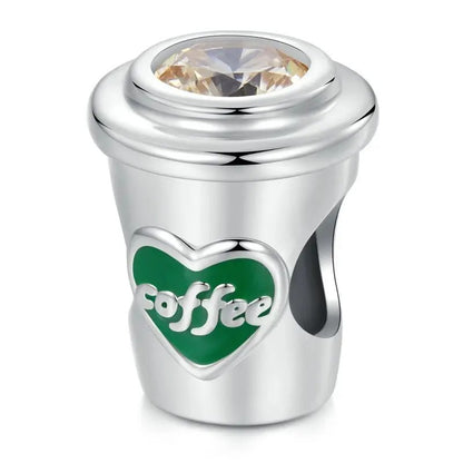 Sterling 925 silver Coffee Cup Charm