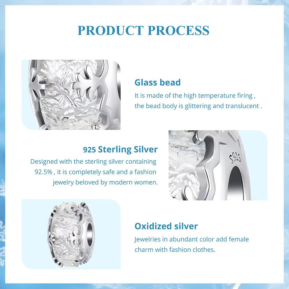 Sterling 925 Chromatischer Meerjungfrauenhaut-Charm in Herzform