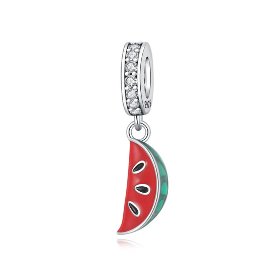 Wassermelonen-Charm aus Sterlingsilber 925